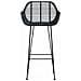 Sedia da Bar 2 pcs Nero 55 x 52 x 105 cm Rattan e Ferro - Foto miniatura 5