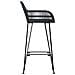 Sedia da Bar 2 pcs Nero 55 x 52 x 105 cm Rattan e Ferro - Foto miniatura 6