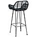 Sedia da Bar 2 pcs Nero 55 x 52 x 105 cm Rattan e Ferro - Foto miniatura 7