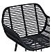 Sedia da Bar 2 pcs Nero 55 x 52 x 105 cm Rattan e Ferro - Foto miniatura 8