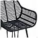 Sedia da Bar 2 pcs Nero 55 x 52 x 105 cm Rattan e Ferro - Foto miniatura 9