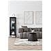Vetrina Brisbane Slim Con 1 Anta In Vetro, Acciaio Nero 40×35×140 Cm - Foto miniatura 5