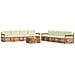 Set di divani da esterno con cuscino 9 pcs Naturale e Crema - Foto miniatura 3