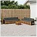 Set divani con cuscino 9 pcs Legno di Acacia Massello - Foto miniatura 2