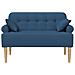 Loveseat con bottoni imbottiti Blu 120 x 65 x 79 cm Tessuto - Foto miniatura 3
