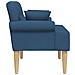 Loveseat con bottoni imbottiti Blu 120 x 65 x 79 cm Tessuto - Foto miniatura 4