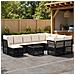 Set Divano da Giardino 11 pz Nero polyrattan - Foto miniatura 4