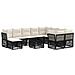 Set Divano da Giardino 11 pz Nero polyrattan - Foto miniatura 1