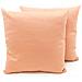 Coppia Cuscini Arredo Imbottiti Tessuto Ottoman In Tinta Unita Colore Salmone 05 60x60 Salmone 05 - Foto miniatura 3