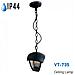 Sospensione Lanterna Da Giardino 4 Lati E27 Soffitto Ip44 Esterno Vt-735 7058 - Foto miniatura 1