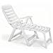 Poltrona Quintilla Con Schienale Regolabile In 5 Posizioni, Chiudibile. Dimensioni : (lxpxh) 60x108x108cm. Struttura E Seduta Bianca In Resina Idrorepellente E Traspirante - 1138 - Foto miniatura 1