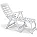Poltrona Quintilla Con Schienale Regolabile In 5 Posizioni, Chiudibile. Dimensioni : (lxpxh) 60x108x108cm. Struttura E Seduta Bianca In Resina Idrorepellente E Traspirante - 1138 - Foto miniatura 2