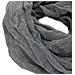 Sciarpa Ad Anello Scaldacollo Uomo 100% Acrilico 75x20 Linea Tinta Unita Grigio - Foto miniatura 3