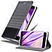 Custodia Compatibile Con Huawei P10 In Grigio Nero - Coperchio Protettiva Con Chiusura Magnetica, Funzione Stand E Tasca Per Le Carte - Foto miniatura 1
