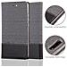 Custodia Compatibile Con Huawei P10 In Grigio Nero - Coperchio Protettiva Con Chiusura Magnetica, Funzione Stand E Tasca Per Le Carte - Foto miniatura 5