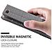 Custodia Compatibile Con Huawei P10 In Grigio Nero - Coperchio Protettiva Con Chiusura Magnetica, Funzione Stand E Tasca Per Le Carte - Foto miniatura 8