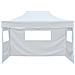 Gazebo Professionale Pieghevole 3 Pareti 3x4m Acciaio Bianco - Foto miniatura 3