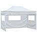 Gazebo Professionale Pieghevole 3 Pareti 3x4m Acciaio Bianco - Foto miniatura 1