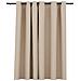 Tenda Oscurante Effetto Lino con Occhielli Beige 290x245 cm - Foto miniatura 1