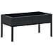 Tavolo Da Giardino Nero 75x40x37 Cm In Polyrattan - Foto miniatura 1