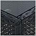 Tavolo Da Giardino Nero 75x40x37 Cm In Polyrattan - Foto miniatura 2