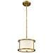Mini Ciondolo Duo Da Soffitto Rotondo A 1 Luce Oro, E27 - Foto miniatura 1