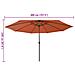 Ombrellone da Giardino con Luci LED 400 cm Terracotta - Foto miniatura 6