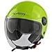 Jet Moto Casco Scooter Certificato Ece2205 Parasole Visiera Lunga Verde Xl - Foto miniatura 6