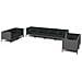 Set Divani Giardino 8 Pz Con Cuscini In Polyrattan Grigio Scuro - Foto miniatura 1