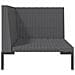 Set Divani Giardino 8 Pz Con Cuscini In Polyrattan Grigio Scuro - Foto miniatura 6
