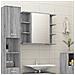Mobile Da Bagno Grigio Sonoma 80x20,5x64cm In Legno Multistrato - Foto miniatura 1