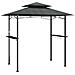 Gazebo Barbecue Ripiani Laterali Antracite 240x150x243 Acciaio - Foto miniatura 2