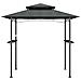 Gazebo Barbecue Ripiani Laterali Antracite 240x150x243 Acciaio - Foto miniatura 3