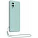 Cover Per Samsung A12 Silicone Con Cordino Da Polso Abbinato, Azzurro - Foto miniatura 1
