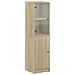 Credenza Con Anta In Vetro Rovere Sonoma 35x37x142 Cm - Foto miniatura 2