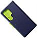 Custodia A Libro Fancy Book Case Per Samsung Galaxy S24 Ultra Sm-s928 Navy-lime - Foto miniatura 3