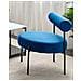 Velluto Poltrona Blu Marino Alpha - Foto miniatura 1