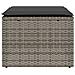Sgabello Giardino Con Cuscino Grigio 55x55x37 Cm In Polyrattan - Foto miniatura 3