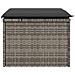 Sgabello Giardino Con Cuscino Grigio 55x55x37 Cm In Polyrattan - Foto miniatura 4