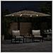 Ombrellone Giardino Led E Palo In Acciaio Marrone 269x269x235cm - Foto miniatura 3