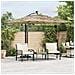 Ombrellone Giardino Led E Palo In Acciaio Marrone 269x269x235cm - Foto miniatura 1