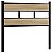 Testiera Rovere Sonoma 80 Cm In Ferro E Legno Multistrato - Foto miniatura 2