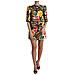 Mini Abito A Trapezio Con Stampa Floreale Tigre Multicolor - It40-s - Foto miniatura 1