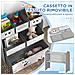 Scaffale Portagiochi per Bambini con 6 Contenitori Rimovibili in Tessuto, 63x30x66cm, Grigio - Foto miniatura 2