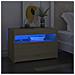 Lusso Casadino -  Comodino Con Luci Led Sonoma 60x35x40 Cm In Legno Multistrato - Foto miniatura 8