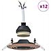 Plafoniere Incassate 12 pezzi Rotondo GU10 Rame Ø90 mm Acciaio - Foto miniatura 4