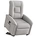 Poltrona Alzapersona Reclinabile Elettrica Grigi Nuvola Tessuto - Foto miniatura 2