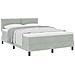 Letto Box Spring  con Materasso Grigio Chiaro 140x200 cm Velluto - Foto miniatura 1