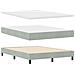 Letto Box Spring  con Materasso Grigio Chiaro 140x200 cm Velluto - Foto miniatura 6