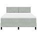Letto Box Spring  con Materasso Grigio Chiaro 140x200 cm Velluto - Foto miniatura 8
